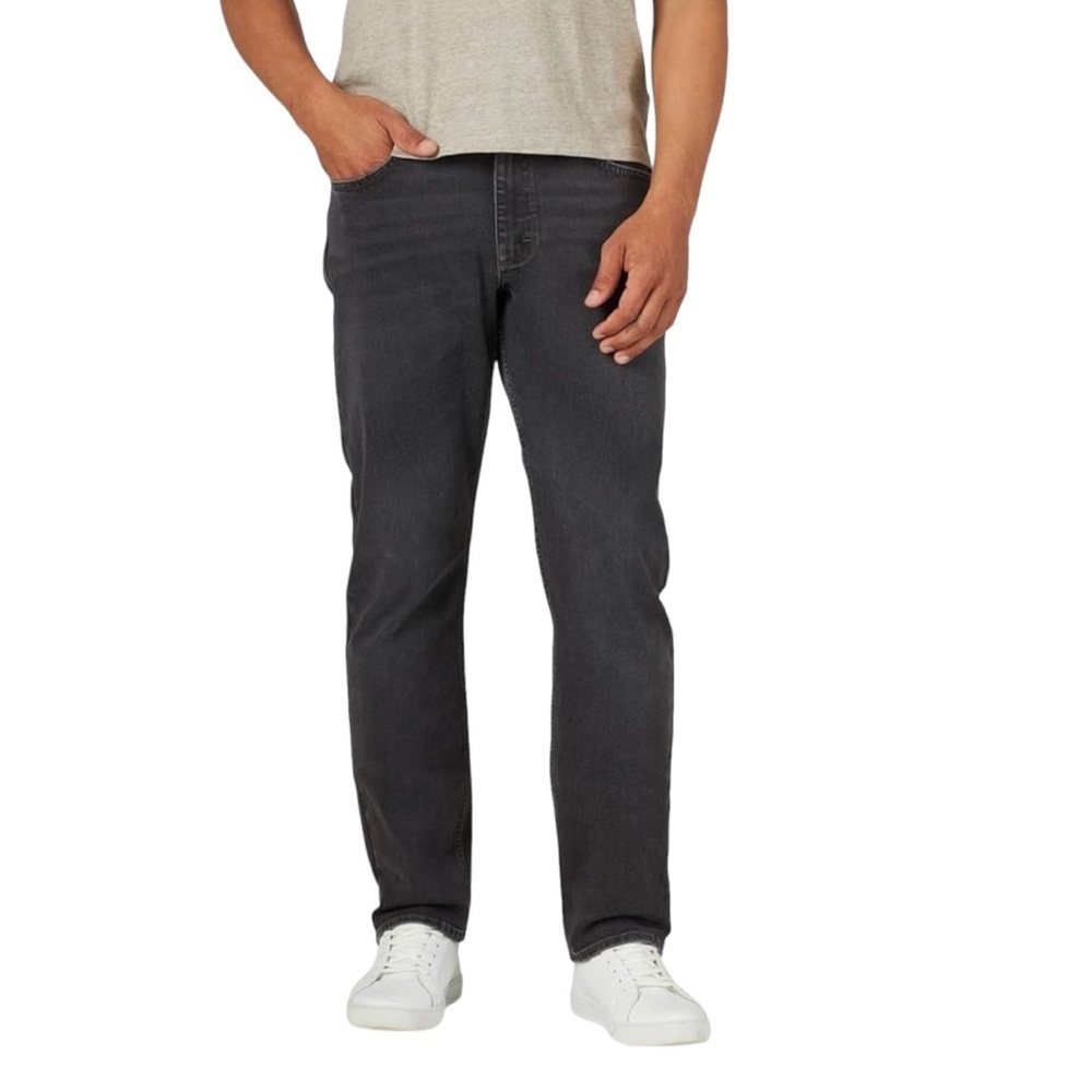 Wrangler Mens Athletic Fit Stretch Jeans in Black Charcoal Size 32